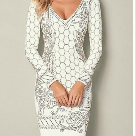 New Venus White Beaded Long Sleeve 
